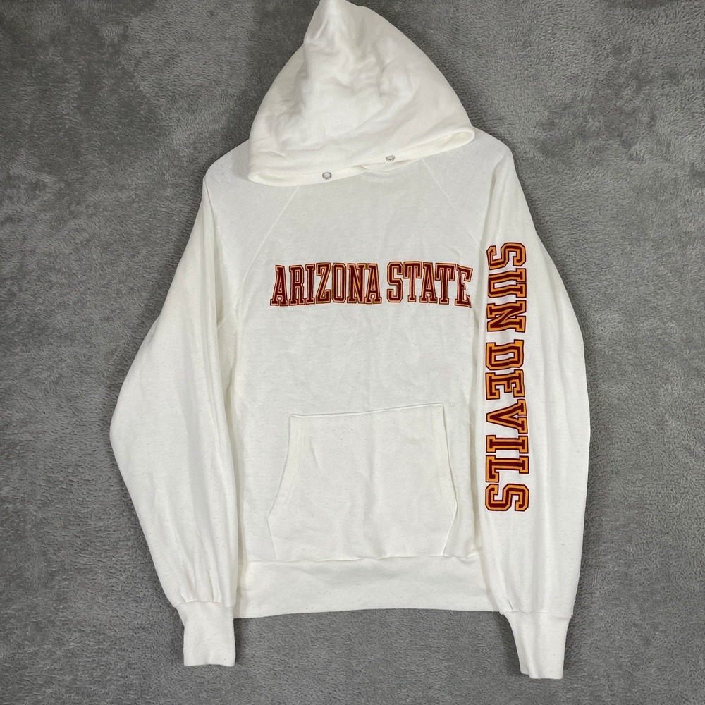 Collegiate Pacific‎ Arizona State Hoodie Mens Large White Sun Devils Vintage USA